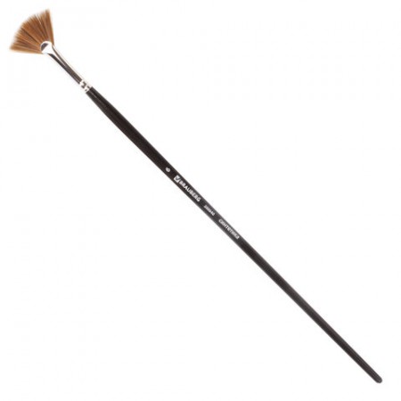 Кисть BRAUBERG художественная профессиональная ART &quot;CLASSIC&quot;, синтетика мягкая, веерная, № 6, длинная ручка, 200640 В