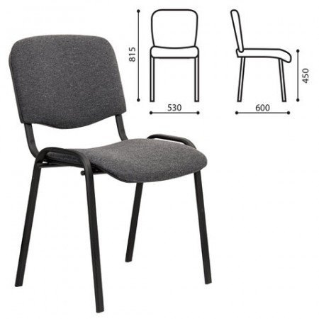 Стул STAFF &quot;Iso Lite CF-008&quot;, ткань серая (С-71), 532563