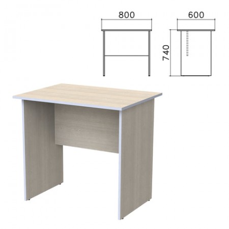 Стол письменный &quot;Бюджет&quot;, 800х600х740 мм, дуб шамони светлый, 402659-430  640616