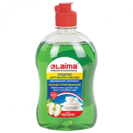 Средство для мытья посуды 500 г, LAIMA PROFESSIONAL, концентрат, &quot;Яблоко&quot;, 604650
