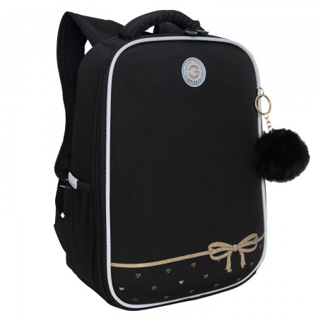 Рюкзак школьный (/2 черный - золото) RAw-496-1