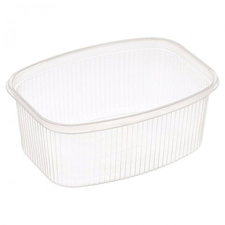 Одноразовый контейнер 500 мл, КОМПЛЕКТ 100 шт., БЕЗ КРЫШКИ, 138х102 мм, прозрачные, ПП, ЮПЛАСТ, ЮУПМ3315/607536