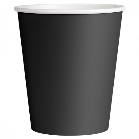 Стаканы одноразовые OfficeClean 250мл, набор 50шт., бумажные однослойные, черные, хол/гор 365756