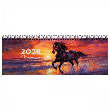 Планинг датированный 2026г., 64л., 285*100мм, картон, BG &quot;Символ года&quot;, отд.фольгой, на гребне 381749 Пдк_09958