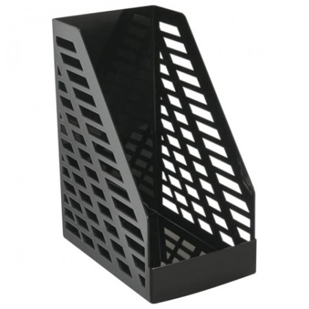 Лоток вертикальный для бумаг СТАММ &quot;XXL&quot;, ширина 160 мм, полипропилен, черный, ОФ333/235768/ЛТВ-30551/351492