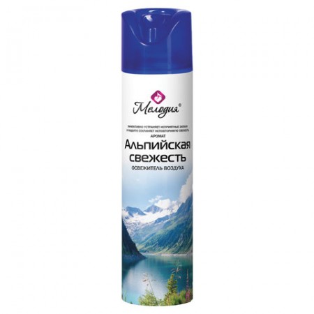 Освежитель воздуха аэрозольный 300 мл МЕЛОДИЯ &quot;АЛЬПИЙСКАЯ СВЕЖЕСТЬ&quot;   605343