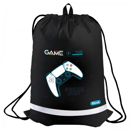 Мешок для обуви 1 отделение Först &quot;Game&quot;, 360*460мм, вентиляционная сеточка, светоотражающая полоса 366092 FT-MS-01240