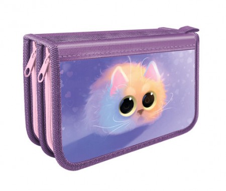 Пенал двухсекционный большой с откидной планкой 190/120 (ПО-05, СКАЗОЧНЫЙ КОТИК 2023) 00-00007875