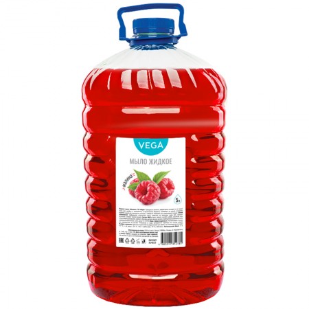 Мыло жидкое Vega &quot;Малина&quot;, 5л, ПЭТ 314222