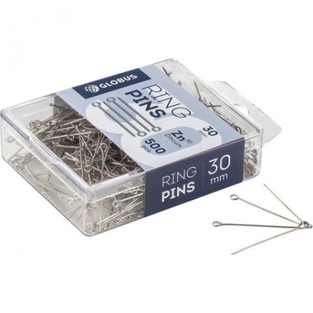 Булавки офисные 30 мм, 500 шт., упаковка с европодвесом, Б30-500 224972