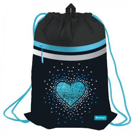 Мешок для обуви 1 отделение Berlingo &quot;Glamorous&quot;, 340*460мм, вентиляционная сеточка, светоотражающая лента, карман на молнии 367893/SB-EXPL-1010