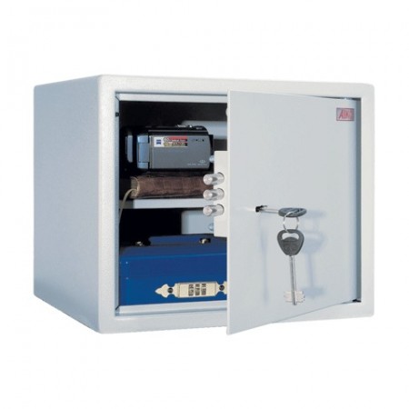 Сейф офисный (мебельный) облегченной конструкции AIKO &quot;Т28&quot;, 280х340х295 мм, 8 кг, ключевой замок, крепление к стене, полу