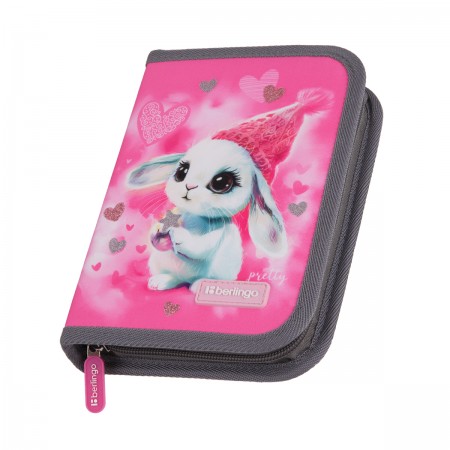 Пенал 1 отделение, 200*140*40 Berlingo &quot;Dreamy Bunny&quot;, дополнительная откидная секция, полиэстер 379587 PK-EXM-1111